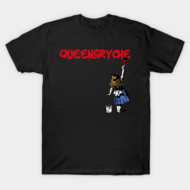 queensryche and red girl T-Shirt by j and r